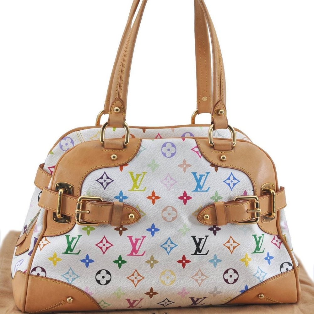 Multicolor Claudia Hand Bag White